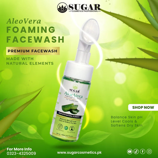 Aloe Vera Foaming Face Wash – Soothing & Hydrating Cleanser